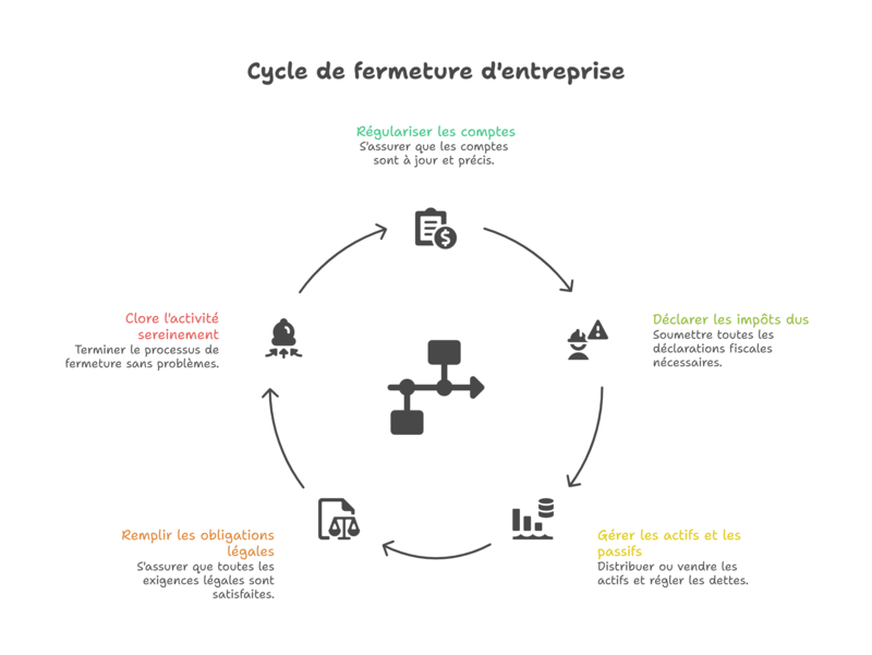Cycle de fermeture d'entreprise